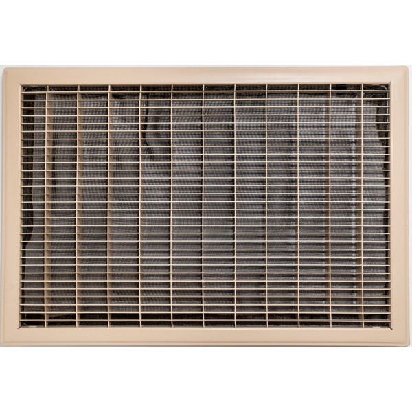 beige floor return air grille with filter