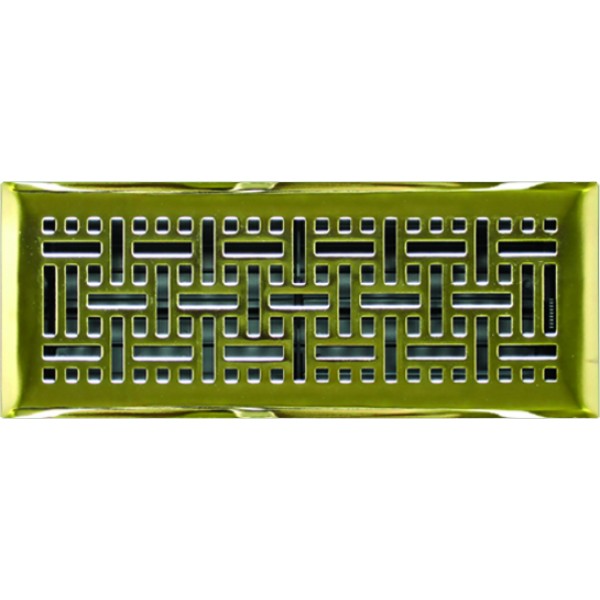 polished brass wicker floor vent cover