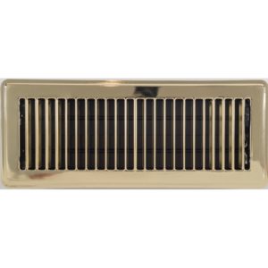 polished brass louvered floor vent