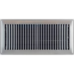 satin chrome louvered floor vent