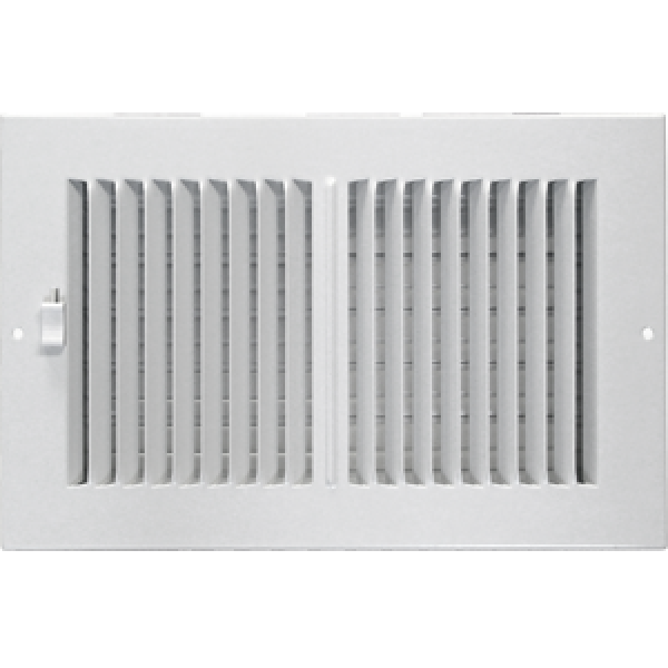 white metal wall vent